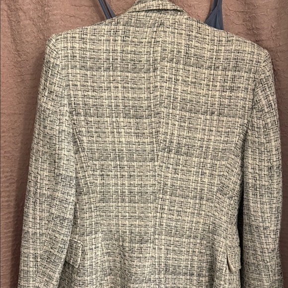 Zara Gray Blazer Tailored Tweed Jacket - Picture 3 of 3